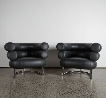A Pair of Eileen Gray Bibendum Chairs