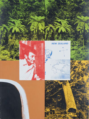 IAN SCOTT McCahon with Falling Kauri