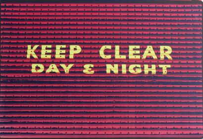 STUART PAGE Untitled (Keep Clear Day & Night)
