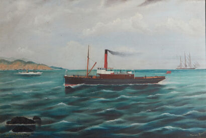 FRANK BARNES Frank Barnes U.S.S. CO ST Natone Passing SS Hinemoa