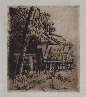 AFTER PAUL CEZANNE Paysage a Auvers Entree deFerme Rue Saint-Remy (lanscape in Aurers)