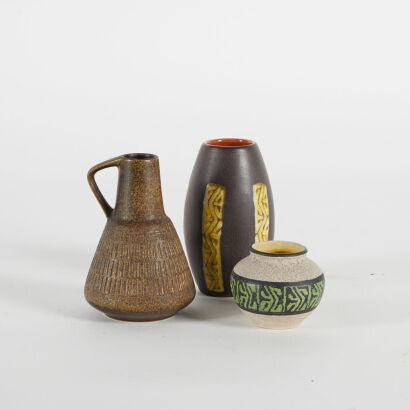 A Trio Of West German Vases