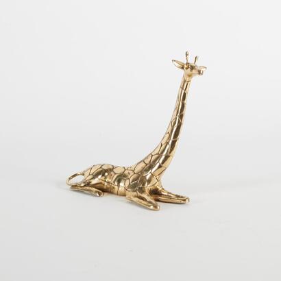 A Brass Giraffe Statue