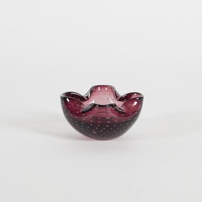 A Murano Bullicante Glass Purple Bowl