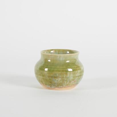 A Small Green Glazed Studio Pottery Vase