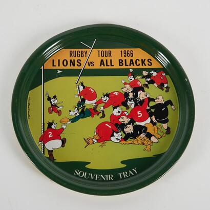 A Souvenir Tray, Rugby Tour 1966 Lions V All Blacks