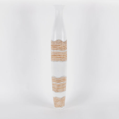 A Large Floor Standing Decorative Wooden Vase