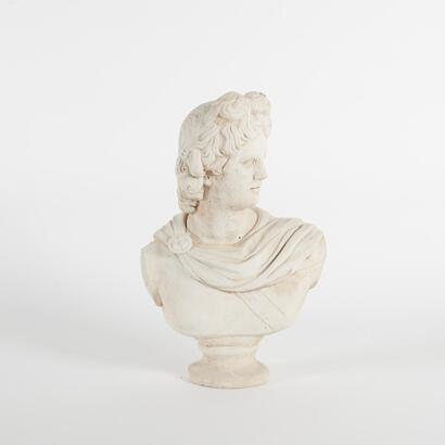 A Bust Of Apollo Of Belvedere Concrete Statue