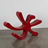 A Red Organic Freeform Wall Sculpture - 2