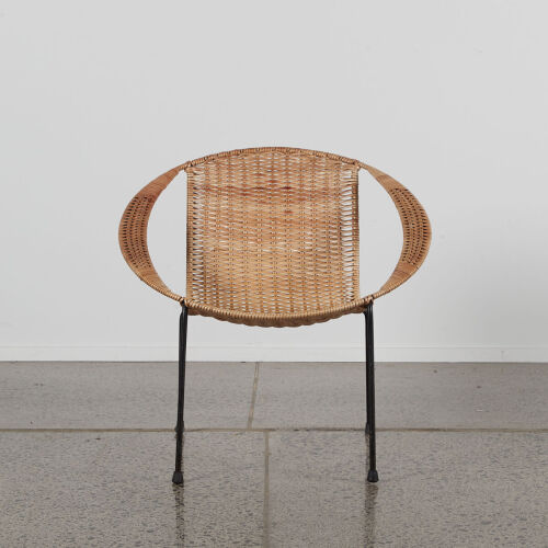A Cane Coolie Chair