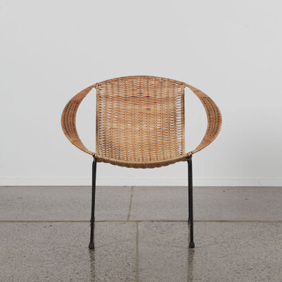 A Cane Coolie Chair
