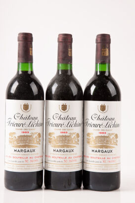(3) 1983 Chateau Prieure Lichine, Margaux
