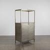 An Industrial Metal Cabinet With Glass Shelving - 3
