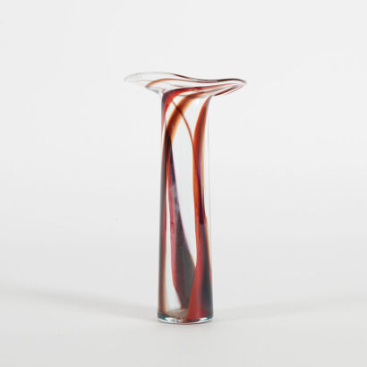 A Stunning Ola & Marie Holland Signed Glass Vase