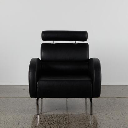 A Black Contemporary Armchair