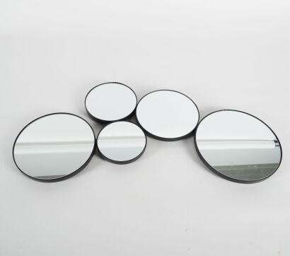 A MCM Style Circles Wall Mirror