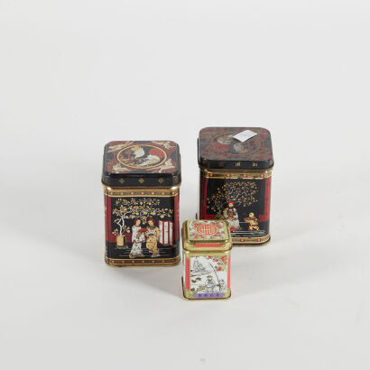A Collection Of Three Old Tea Tins