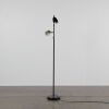 A Black Floor Standing Lamp with Twin Spotlights