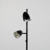 A Black Floor Standing Lamp with Twin Spotlights - 2