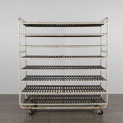 A Vintage French Bakers Rack