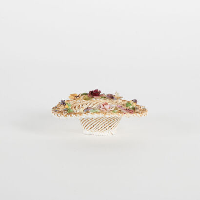 A Denton China Floral Basket