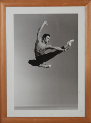 A Black And White Dance Print Of Issac Mullins