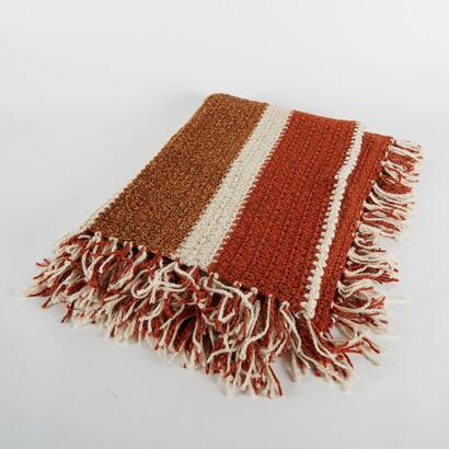 A large Hand Crocheted Rug Or Wallhanging