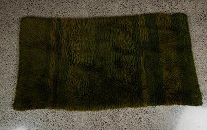 A 1970&rsquo;s Shades Of Green Handmade Flokati Rug