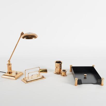An El Casco 23 Carat Desk Set