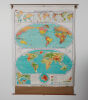 An Antique Roll-Up Map Of The World