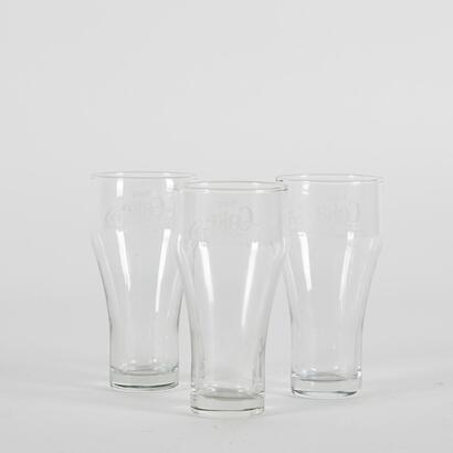 A Set Of Three Vintage Coke Glasses