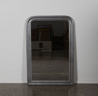 A Contemporary Silver Frame Mirror