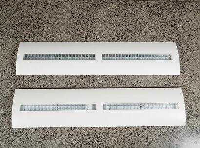 A Pair Of Louis Poulsen &lsquo;Malmo&rsquo; Trio Overhead Light Beams &ndash; Made in Denmark