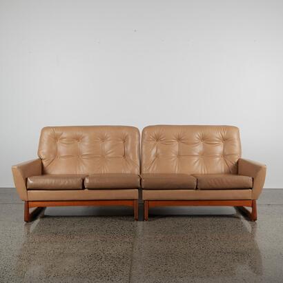 A Retro Two Piece Modular Couch