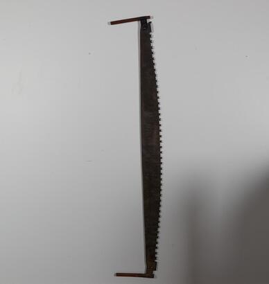 An Antique Two Man Tree Logger Crosscut Saw 77&rdquo; Blade