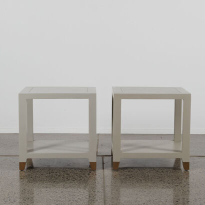 A Pair Of Grey Side Tables