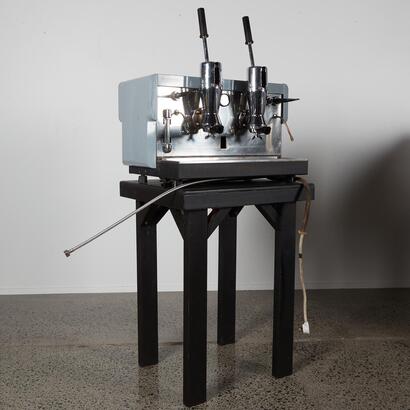 A Vintage 2 Group Piston Espresso Machine