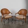 A Pair Of Hollywood Regency Style Bamboo Chairs - 2