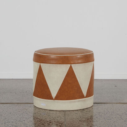 A Mid century Retro Vinyl Ottoman