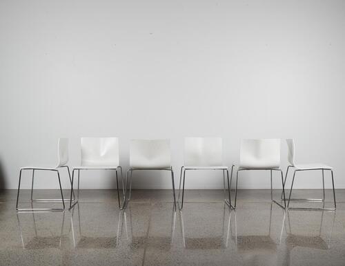A Suit Of Italian Former Chairs With A Sleigh Base