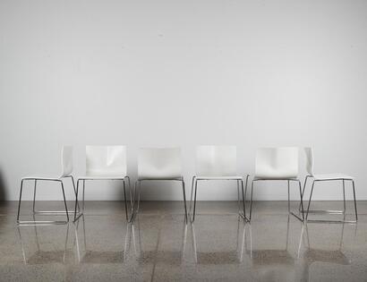 A Suit Of Italian Former Chairs With A Sleigh Base