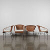 A Set Of Four Wicker Chairs With Metal Frames - 2