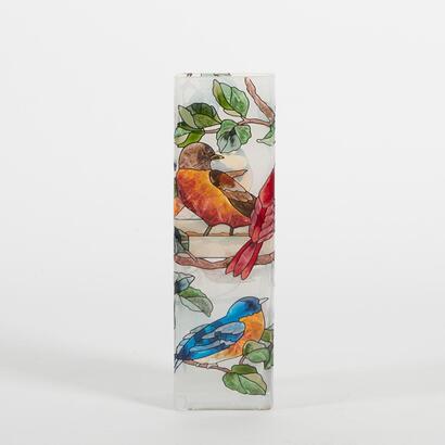 A Glass Vase with Acrylic Base