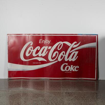 A Large Coca Cola Sign Circa 1980