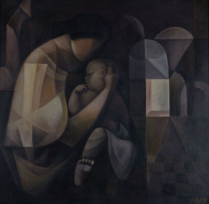 S CALICOY Mother Nursing Her Child