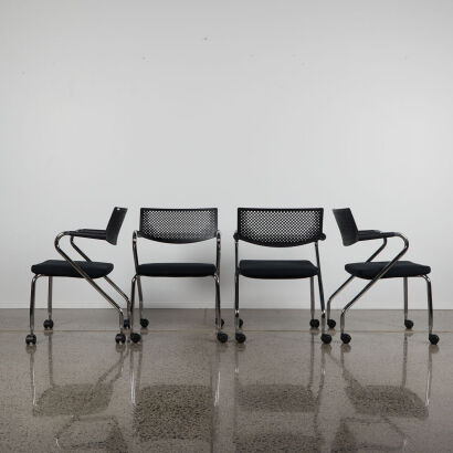 A set of Four Visaroll Chairs By Antonio Citterio For Vitra
