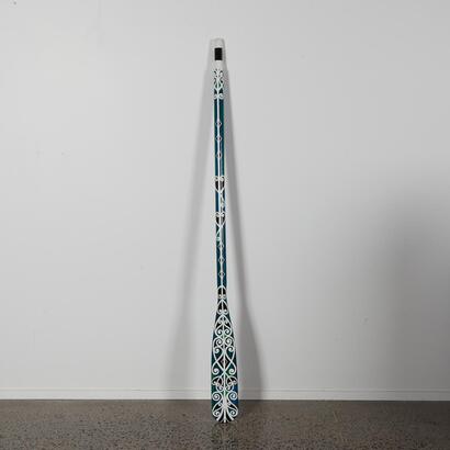 An Oar With Maori Pattern