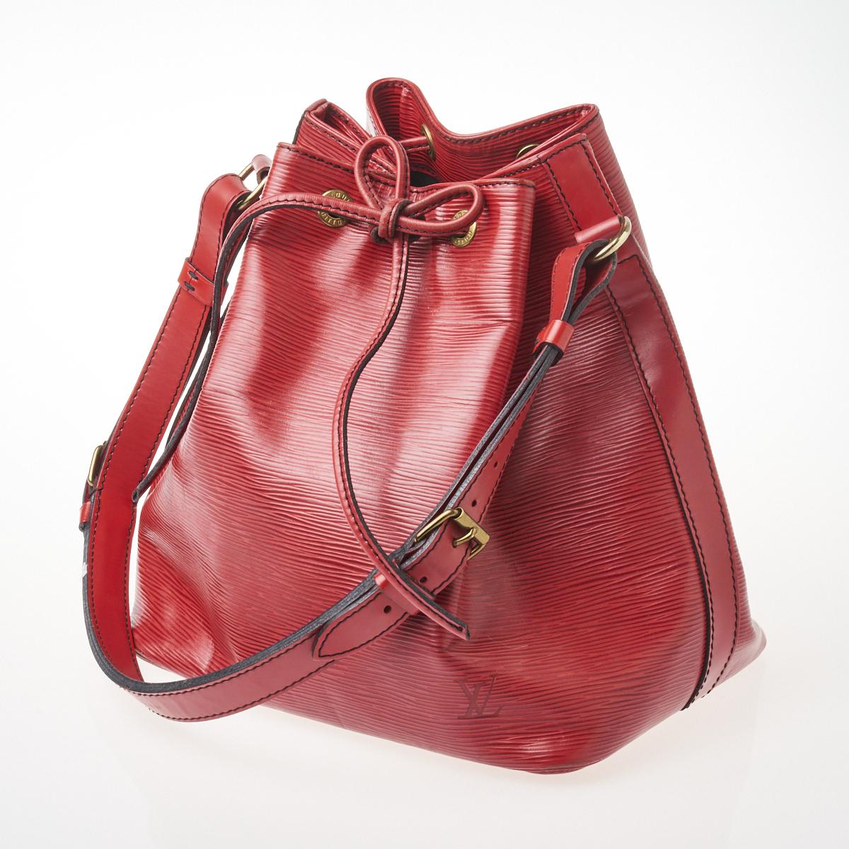 Louis Vuitton Red EPI Leather Petite Noe Bag