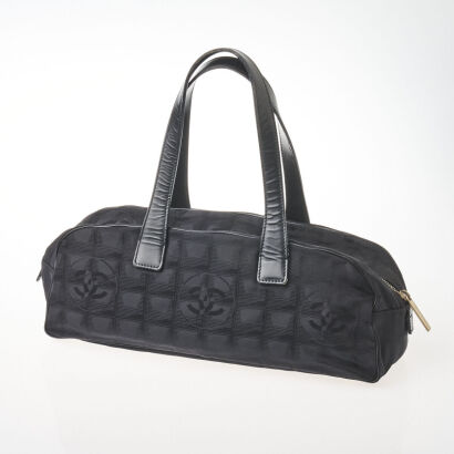 Chanel Travel Ligne Black Bowler Bag