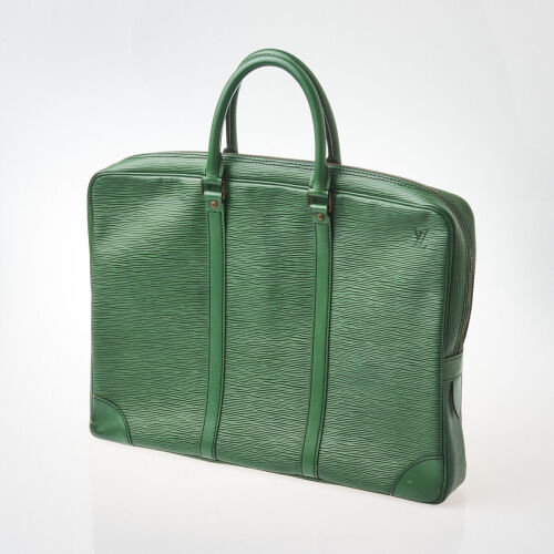 Louis Vuitton Green Epi Porte Documents Voyage Bag